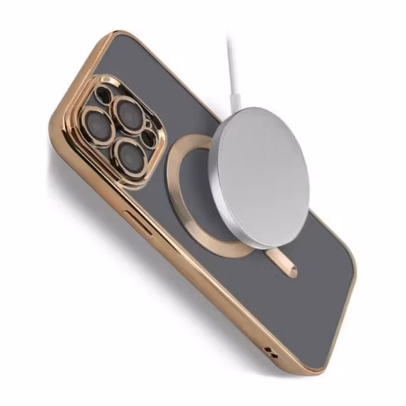 Lyxigt Mobilskal med MagSafe för iPhone 14 Pro Max - Guld