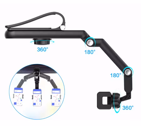 Roterbar 1080° Mobilhållare för Solskärm - Grå