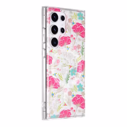 Samsung Galaxy S23 Ultra Magnetskal – Blommor Röd/Grön