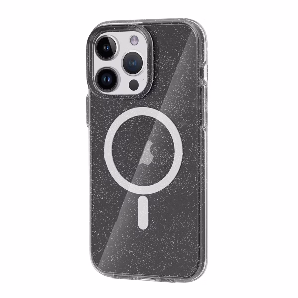 iPhone 14 Pro Glitter Magsafe Mobilskal - Svart