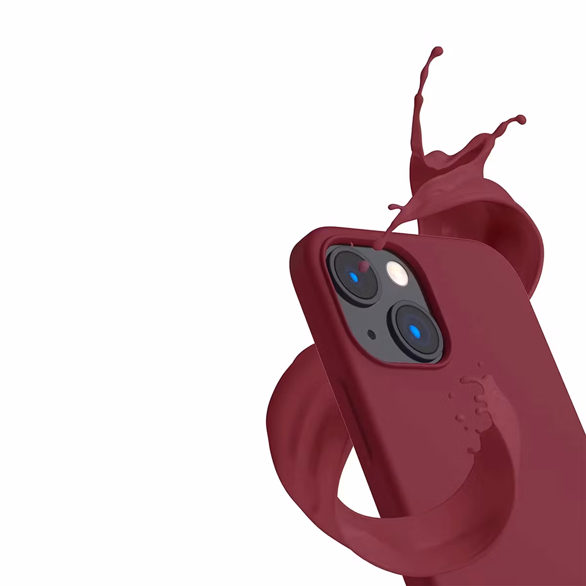 iPhone 14 Rv Silikonskal med MagSafe – Röd