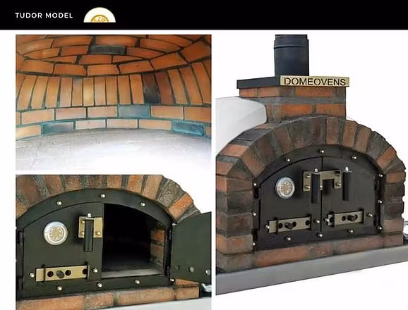 Pizzaugn Franco vedeldad 120 cm med natursten