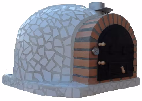 Pizzaugn120 x 120 cm Blå, röd eller vit Isolerad mosaik vedeldad