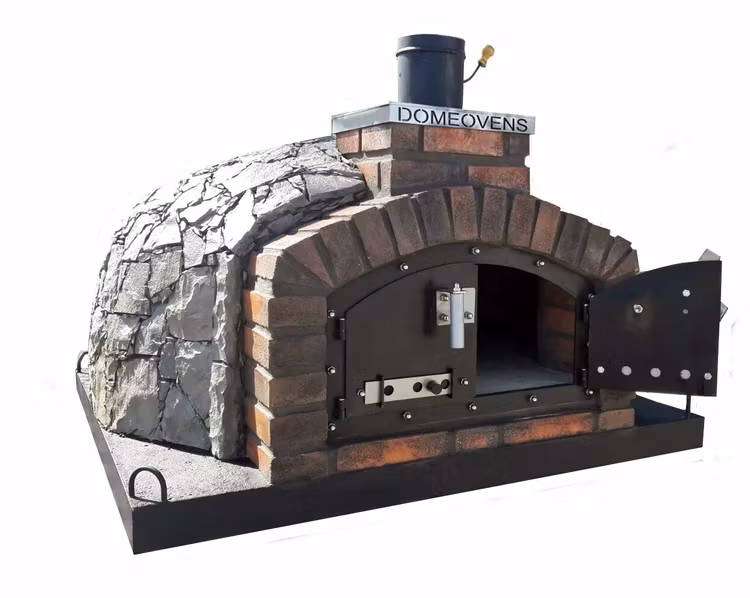 Pizzaugn Franco vedeldad 120 cm med natursten