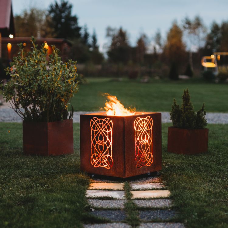 Corten Utomhus Eldstad Laterna