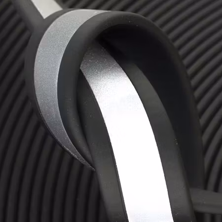 Reflexhalsband, halvstryp med kedja, i BioThane®