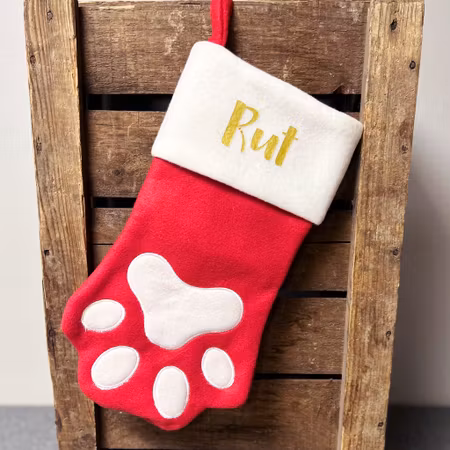 Julstrumpa till hund med namn – Tass