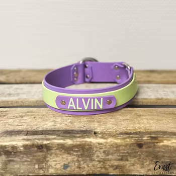 Flerfärgat BioThane® halsband - 38mm