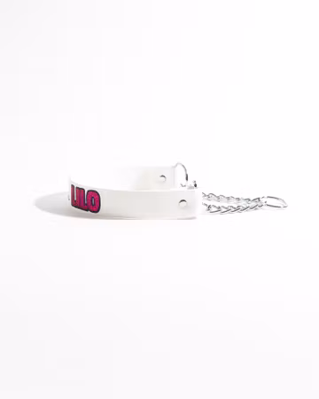BioThane® halsband – halvstryp med kedja