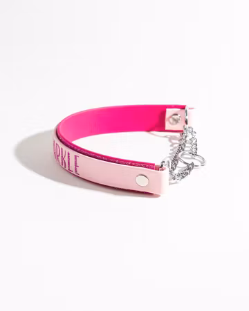 BioThane® halsband halvstryp med kedja – Deluxe