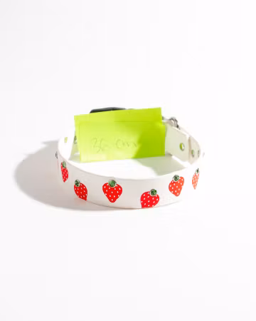 BioThane halsband fast – jordgubbe