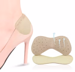 Kantapään insertit, siiven muotoinen, kantapäänsuoja, nahka, beige 1 pari