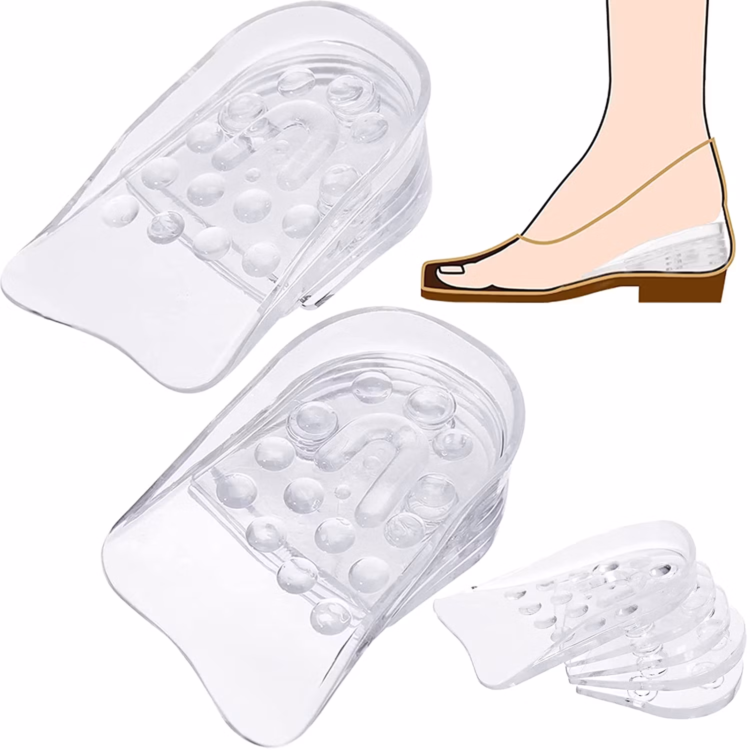 Kantapään pohjalliset lisäpituutta varten max. 3cm 5 stägiä, 1pari