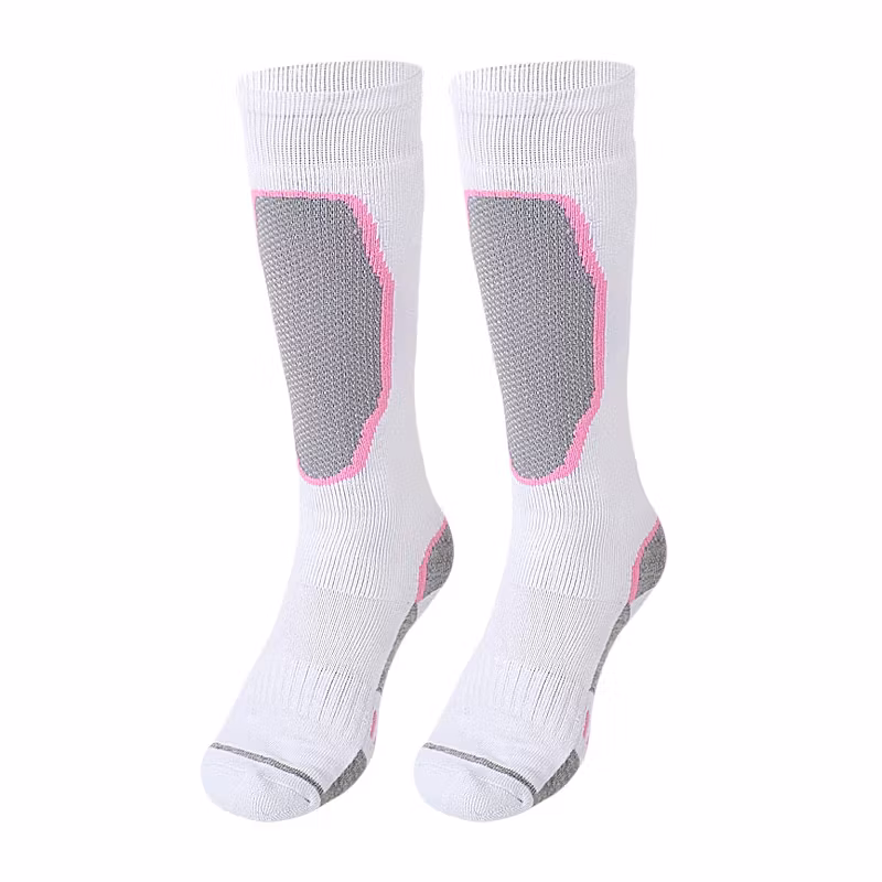 Sukat, lämpimät, NAISTEN KOKO, VALKOINEN/PINKKI
