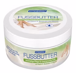 Vitawohl Foot Butter, jalkavoide, jossa on karitevoita, E-vitamiinia ja glyseriiniä 250ml