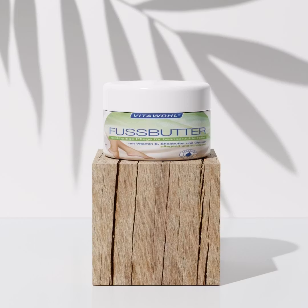 Vitawohl Foot Butter, jalkavoide, jossa on karitevoita, E-vitamiinia ja glyseriiniä 250ml