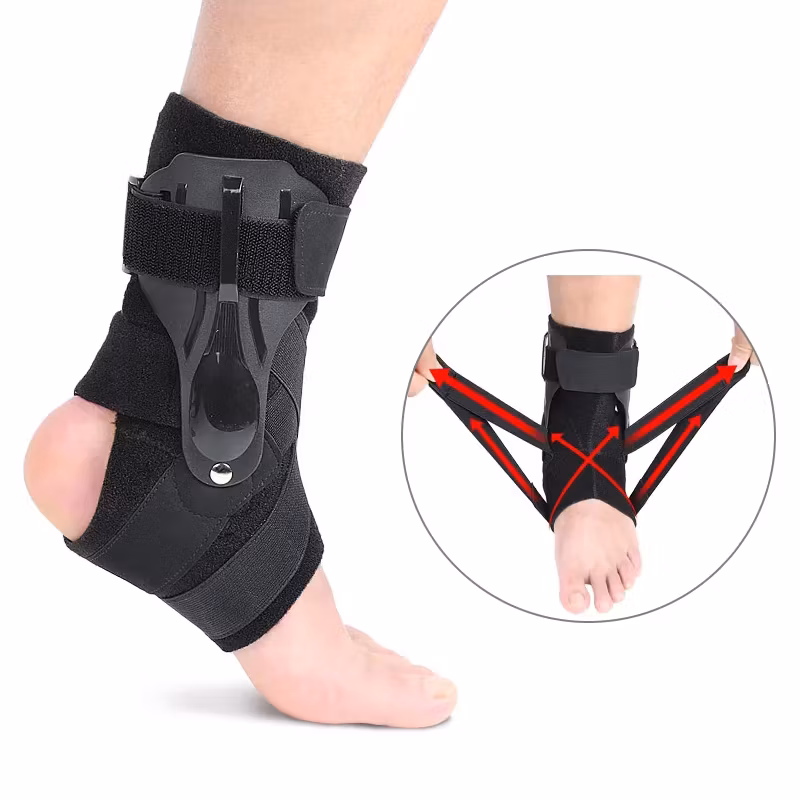 Nilkkasuoja vakauttava, ergonomiset kiskot, säädettävä