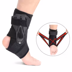 Nilkkasuoja vakauttava, ergonomiset kiskot, säädettävä