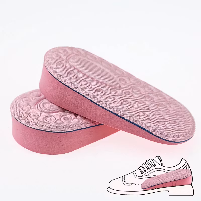 Kantapään pohjalliset lisäpituutta varten pinkki