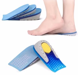 Kantapään pohjalliset, ylimääräistä pituutta, silikonin keventäminen