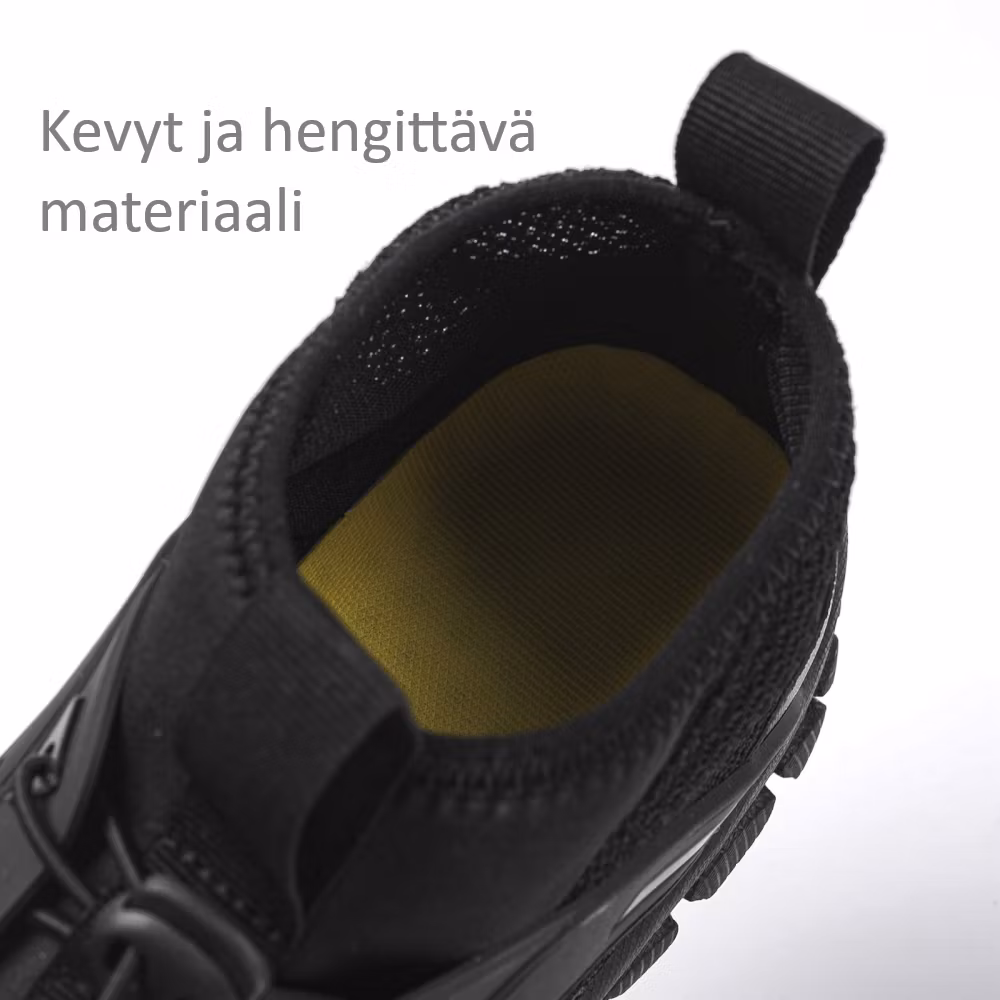 Paljasjalkakengät, Vaelluskengät Adventure Hiking MUSTA