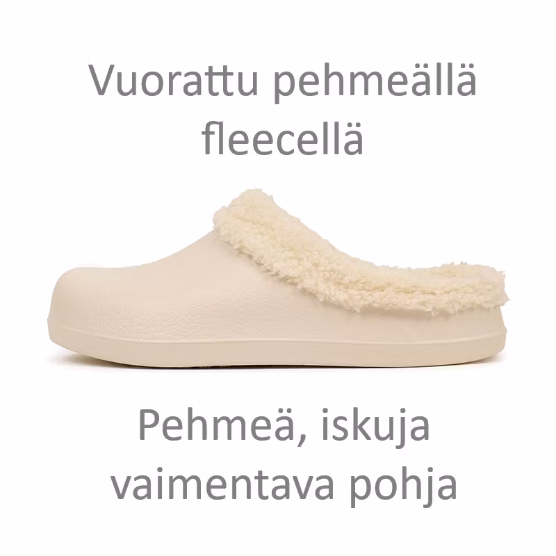 Premium vuoratut pehmeät tossut VALKOINEN