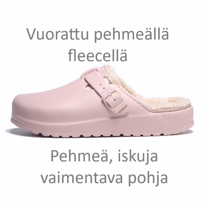Premium vuoratut säädettävät pehmeät tossut PINKKI