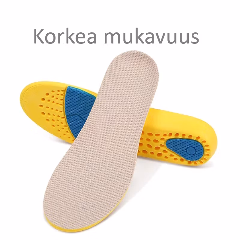 Puolipohjalliset Mukavuus, muistivaahto, iskunvaimennus kantapäähän ja etujalkaterään