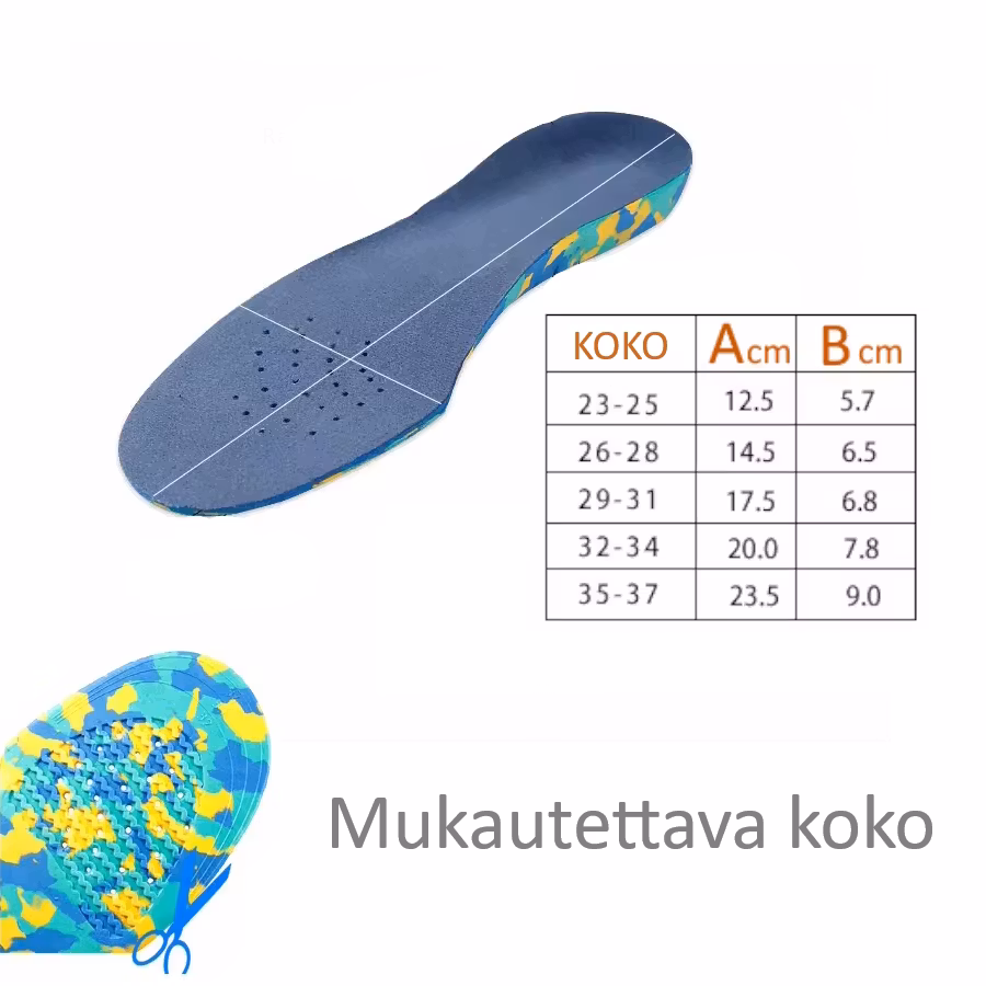 Holvikaarituet lapset, juniori, jalkaholvin tuki