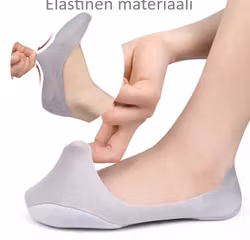 Matalat sukat, pehmeät pehmusteet kantapäässä ja etujalassa HARMAA