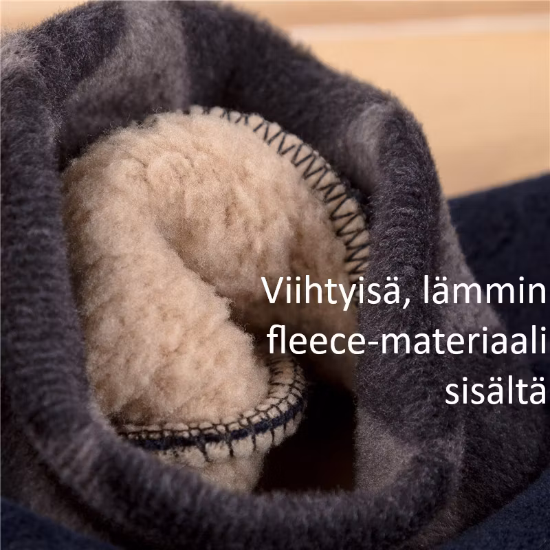 Lämpimät tossut liukuesteellä - MUSTA