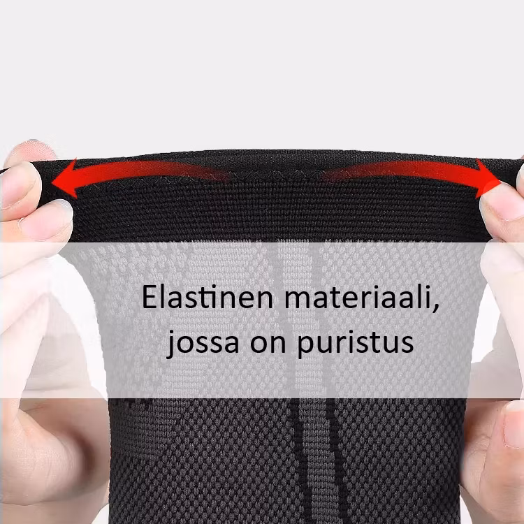 Nilkkatuki kompressio- ja kiristyshihnalla MUSTA / HARMAA