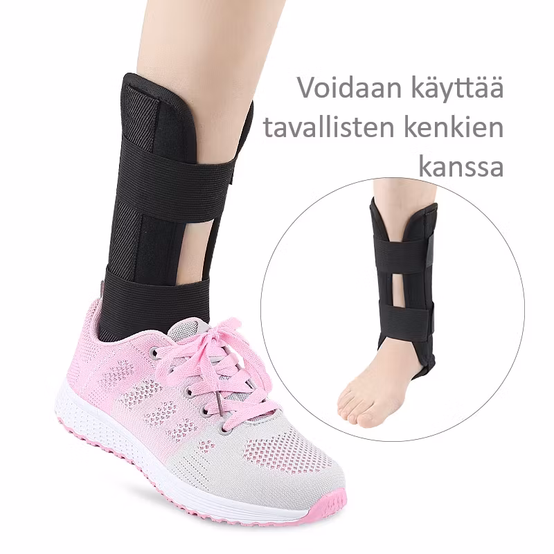 Nilkan vakauttava tuki, jossa on lastat