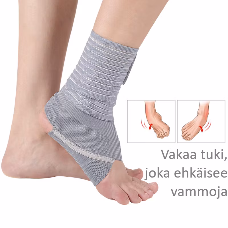 Nilkkasuoja hihnalla, elastinen HARMAA