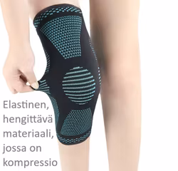 Polvituki, joustava MUSTA / VIHREÄ