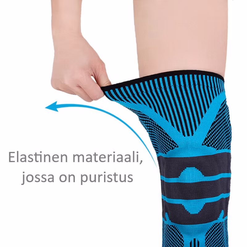 Polvisuoja jousella, pitkä SININEN / MUSTA