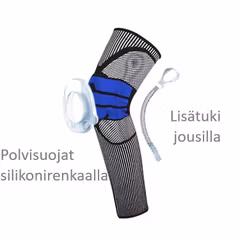 Polvisuoja jousella, pitkä MUSTA / SININEN