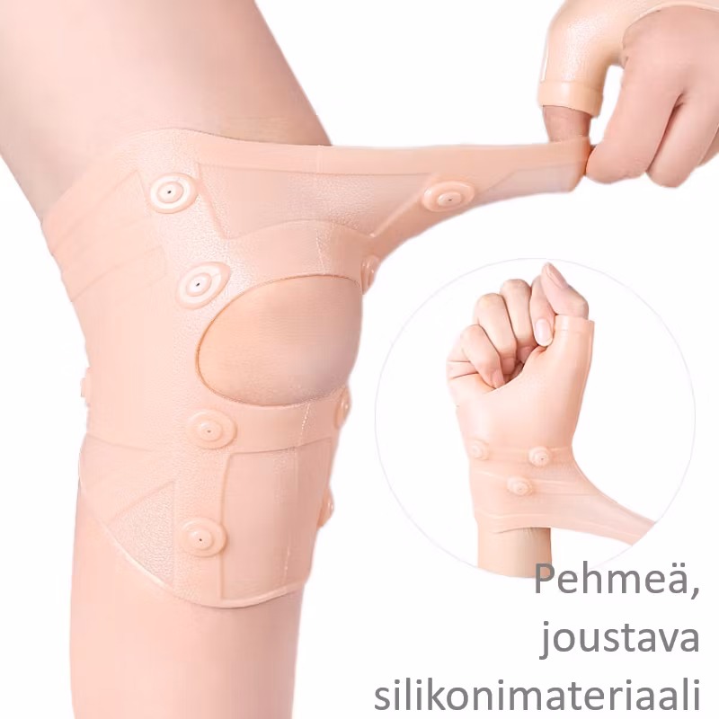 Polven ja ranteen tukipakkaus, magneettiterapia, pehmeä silikoni