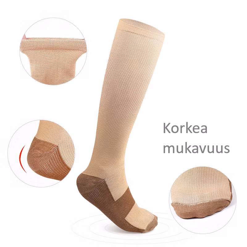 Tukisukat Comfort, luokka 1, 15-21mmHg MUSTA / RUSKEA