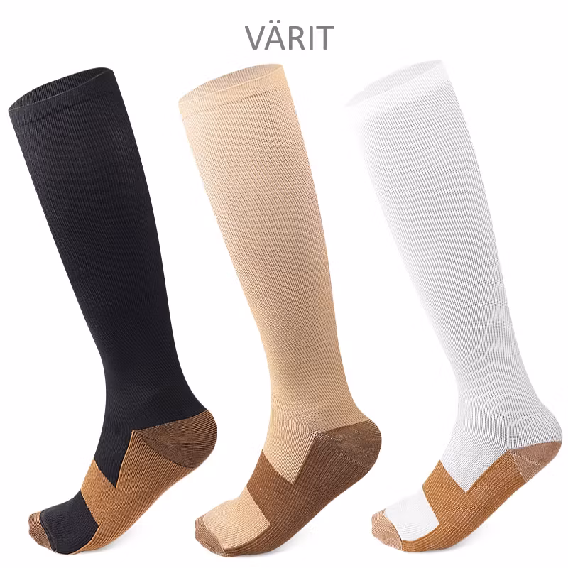 Tukisukat Comfort, luokka 1, 15-21mmHg VALKOINEN / RUSKEA