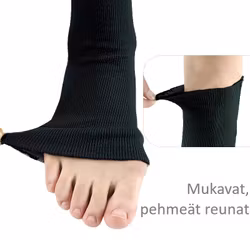 Tukisukat, avoin kärki, vetoketju, luokka 2, 23-32mmHg MUSTAA