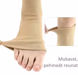 Tukisukat, avoin kärki, vetoketju, luokka 2, 23-32mmHg BEIGE