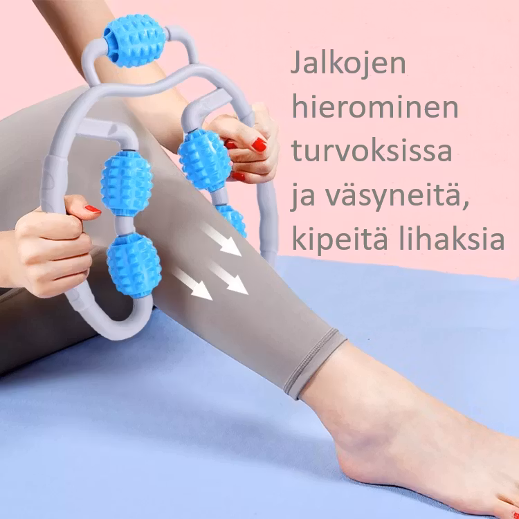 Hierontarullat jaloille, käsivarsille ja niskalle
