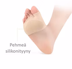 Etujalkaterän suojus silikoni geelityynyllä 2kpl