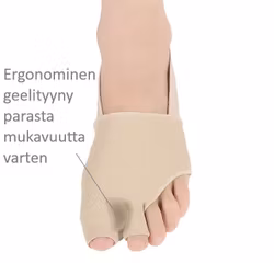 Vaivaisenluu korjaava isovarpaan tuki & varpaiden erotin, pehmeä tekstiili 2kpl