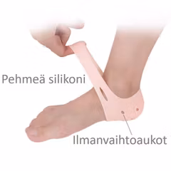 Kantapään suojaus silikonimuotti, tuuletusaukot PINKKI 1pari