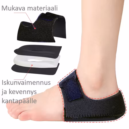 Kantapääkupit, joissa on u-muotoiset geelimassat 1 pari