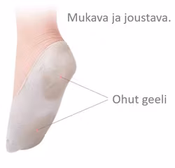 Matalat sukat, geeli kantapäässä ja etujalassa BEIGE