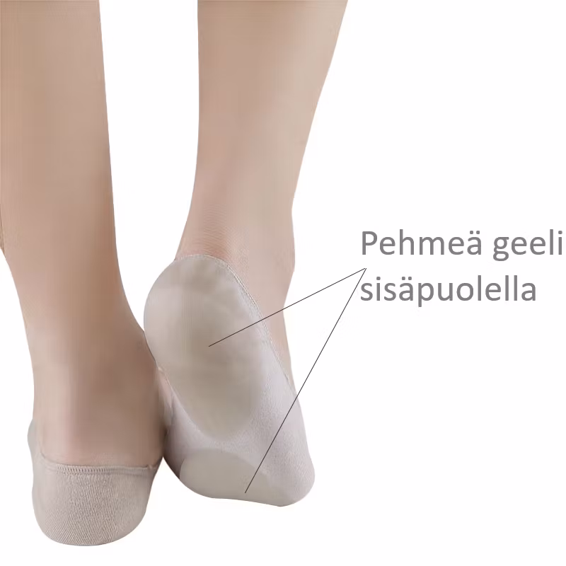 Matalat sukat, geeli kantapäässä ja etujalassa BEIGE