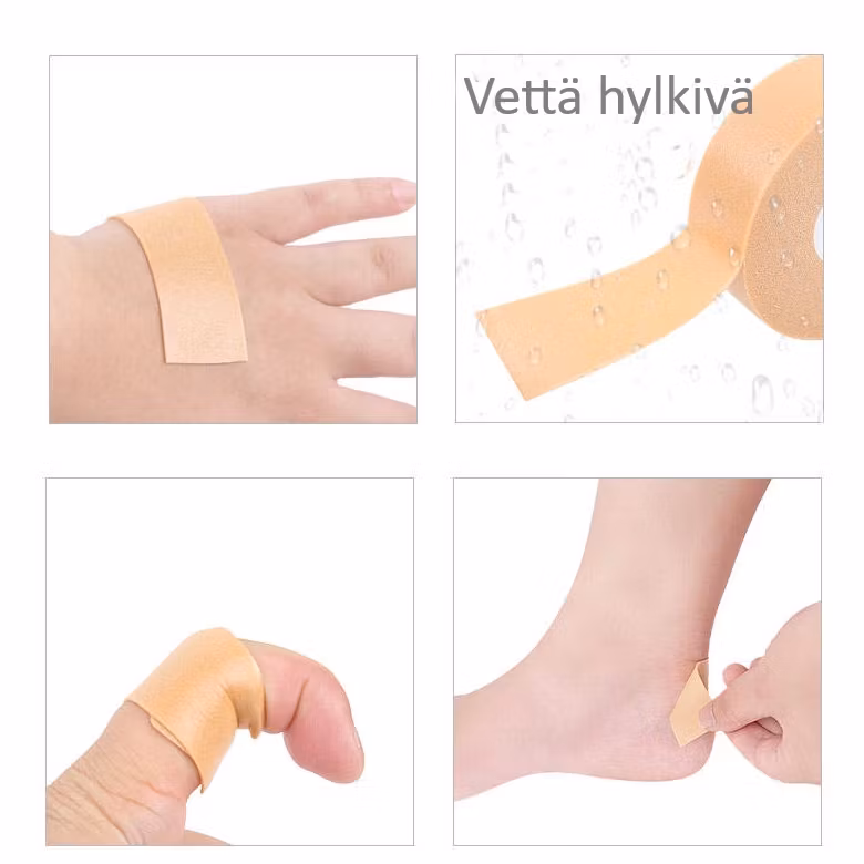 Teippi rullalla kengän hankausta vastaan, vettähylkivä, pehmeä vaahtomuovimateriaali